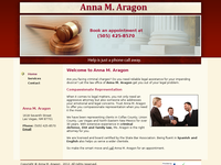 ANNA ARAGON website screenshot