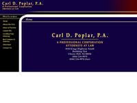CARL POPLAR website screenshot