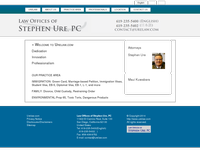 STEPHEN URE website screenshot