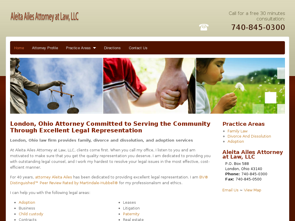 website screenshot
