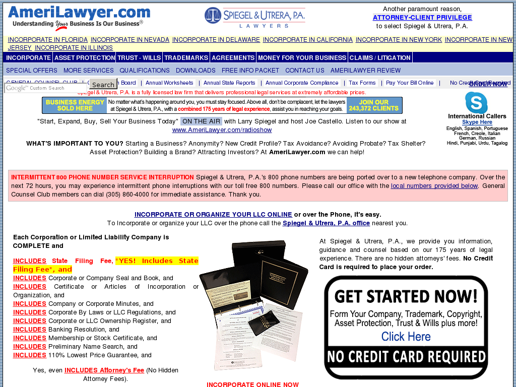 website screenshot