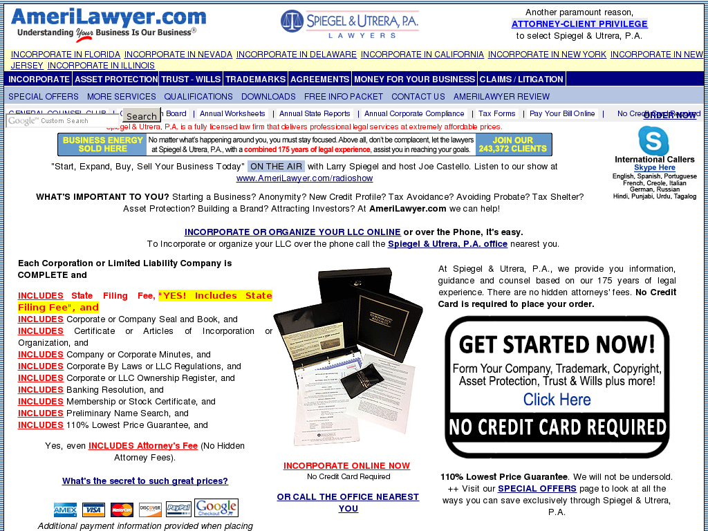 website screenshot
