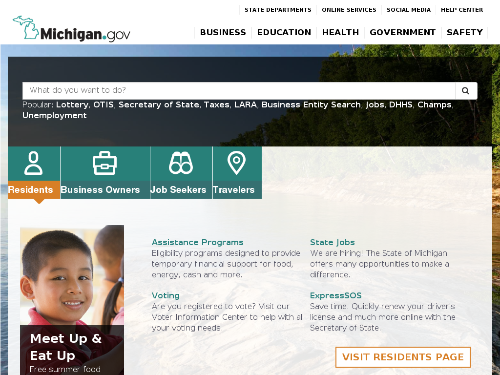 website screenshot