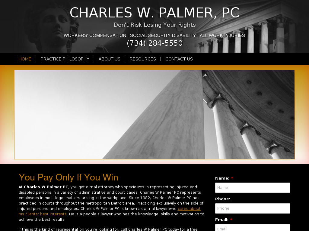 website screenshot