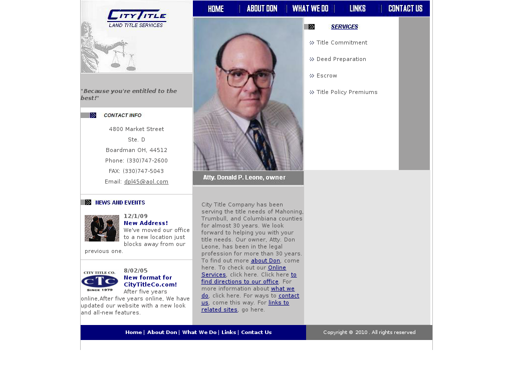 website screenshot