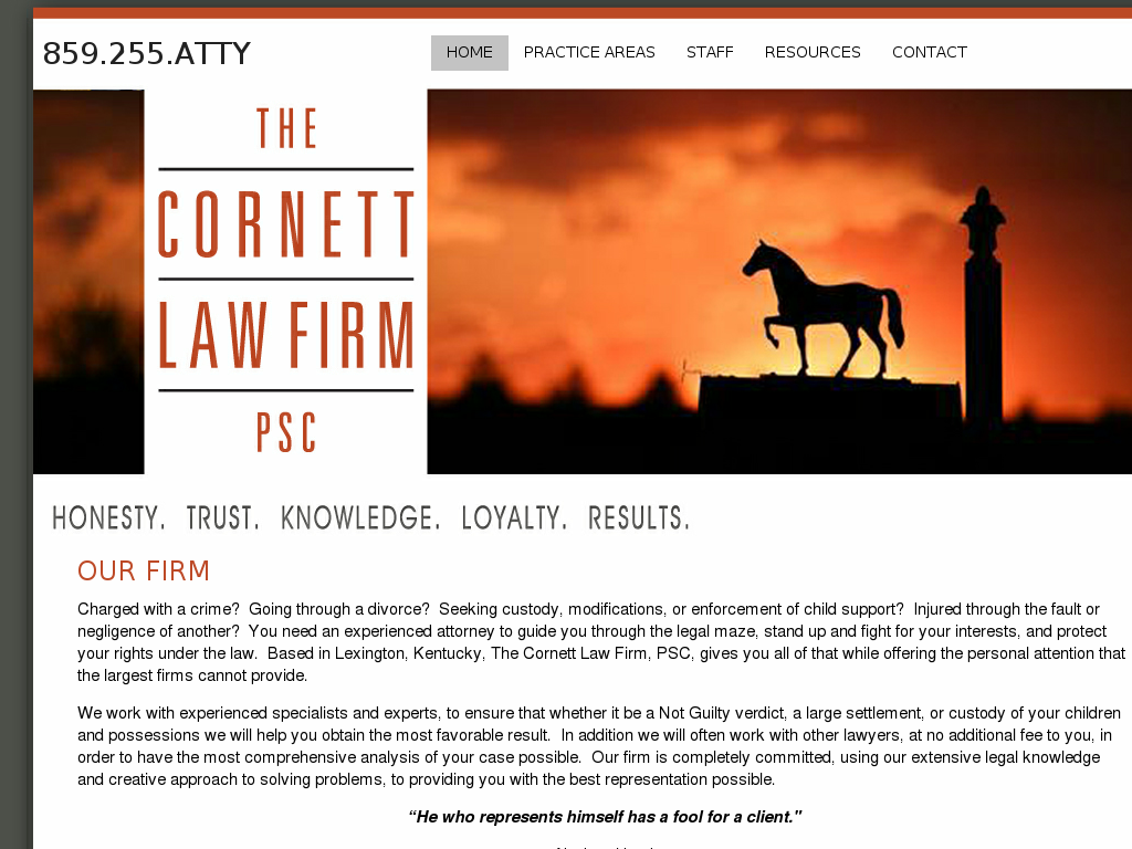 website screenshot