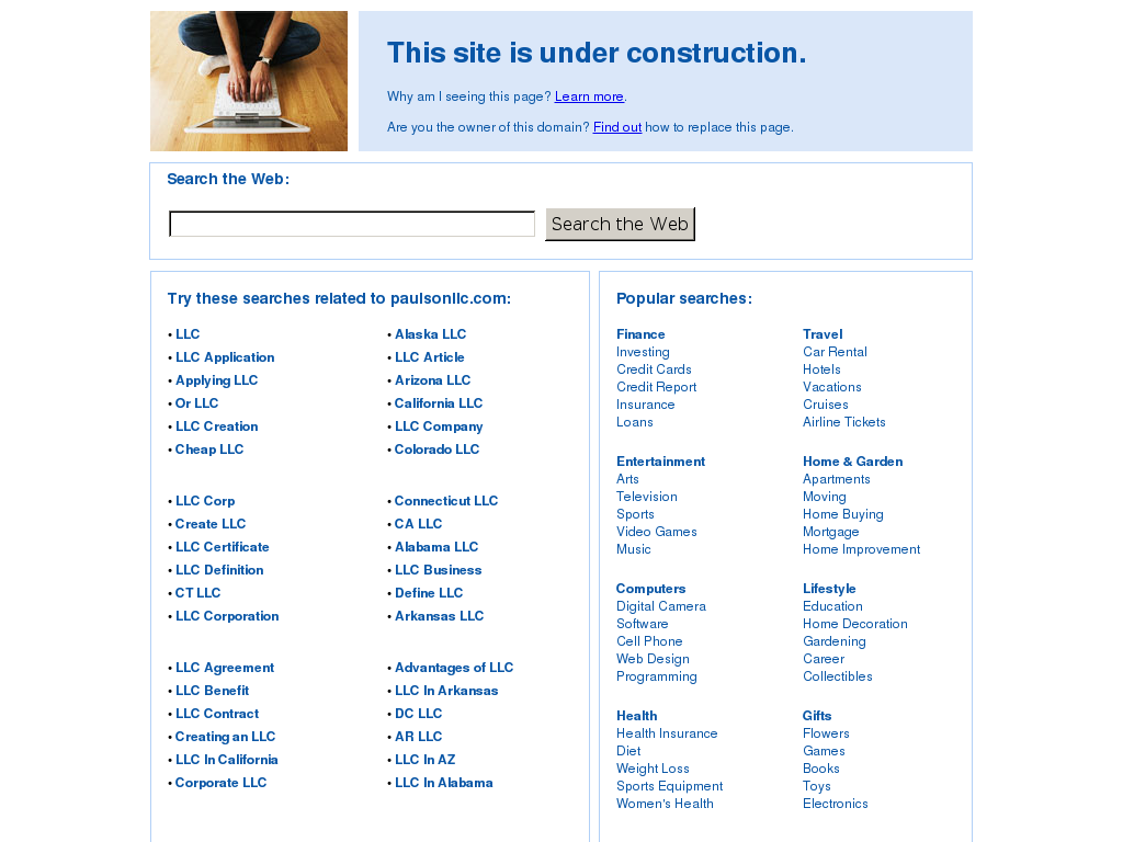 website screenshot