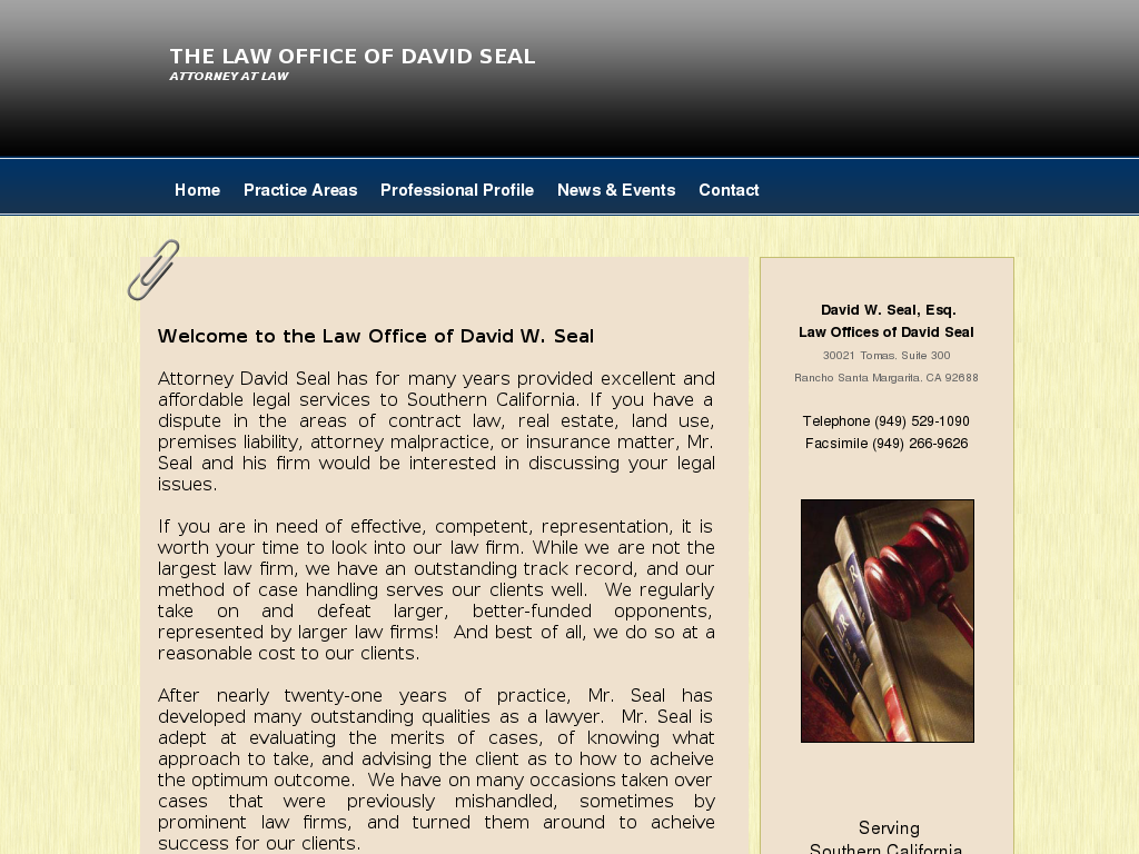 website screenshot