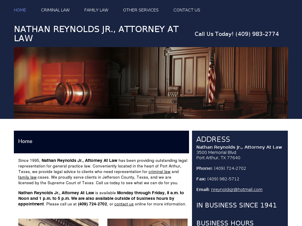 website screenshot
