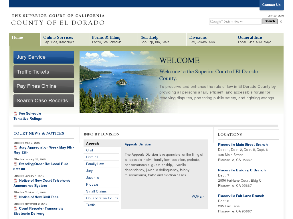 website screenshot