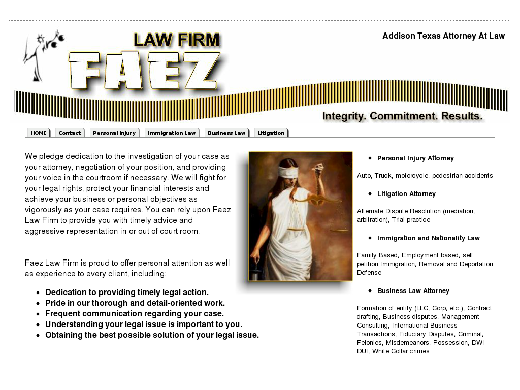 website screenshot