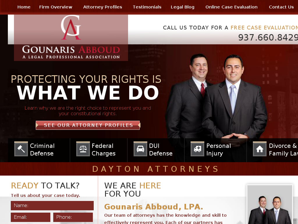 website screenshot