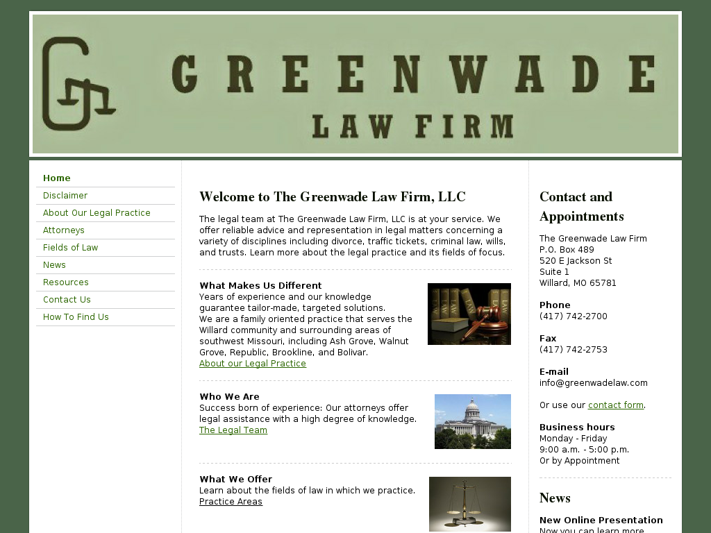 website screenshot