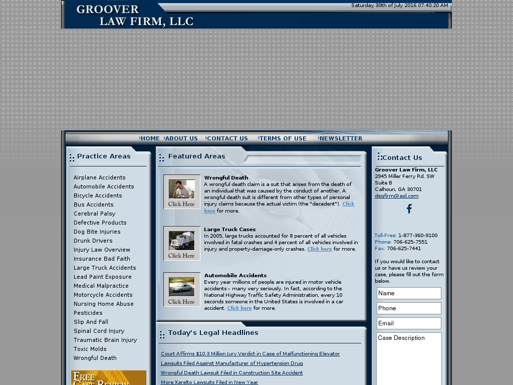 website screenshot