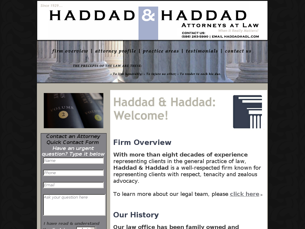 website screenshot