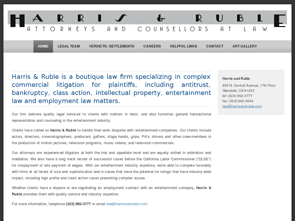 website screenshot