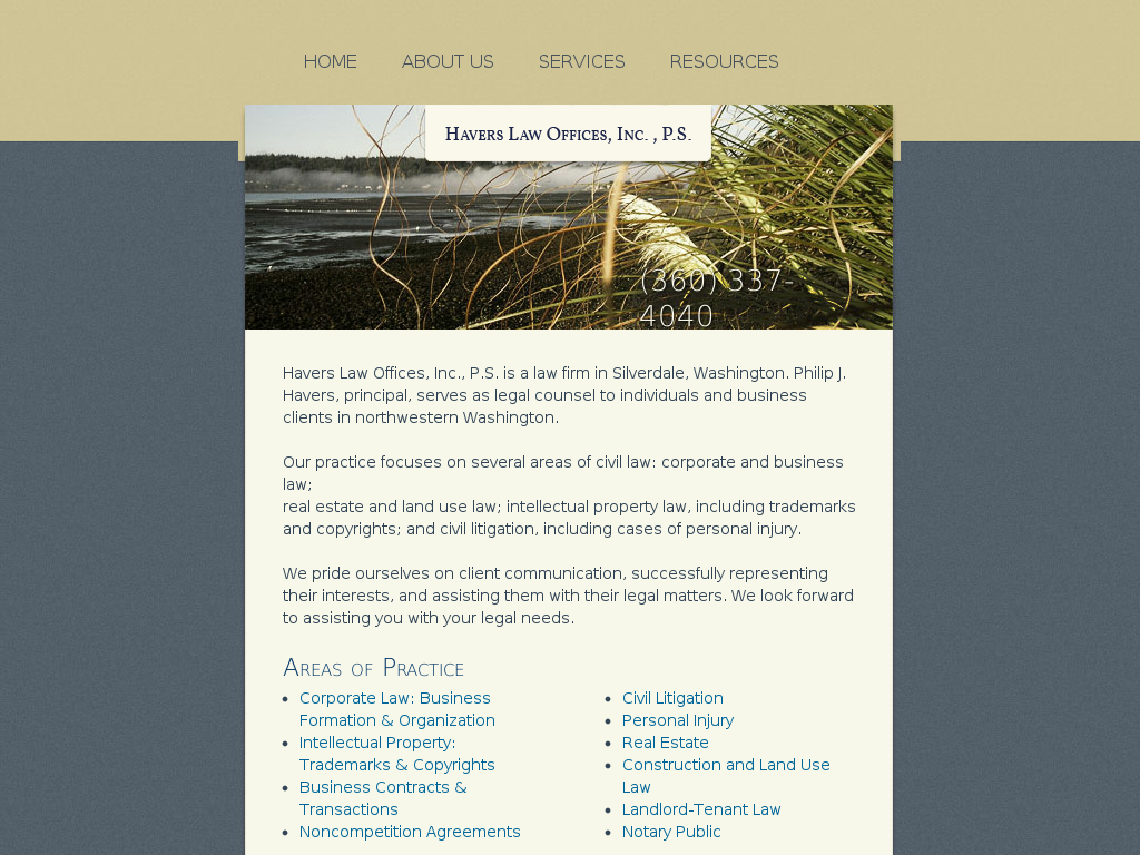 website screenshot