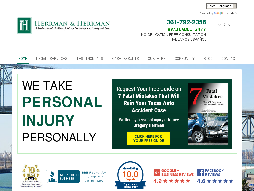 website screenshot