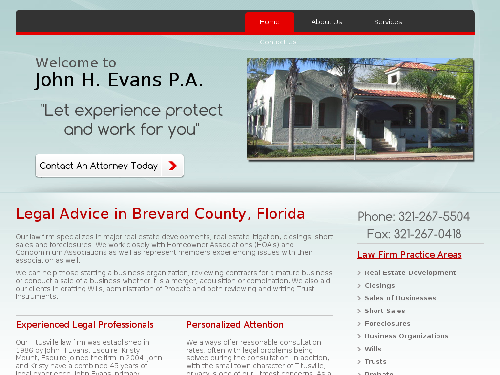 website screenshot