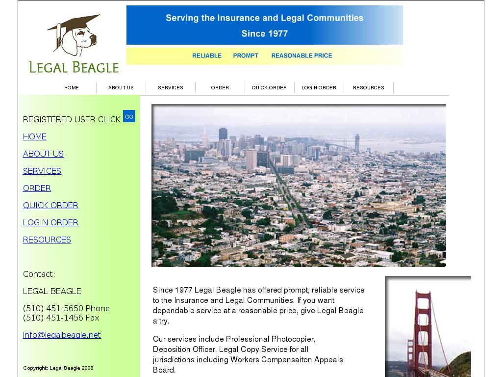 website screenshot