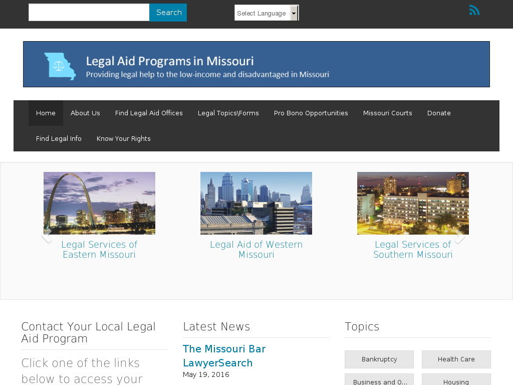 website screenshot
