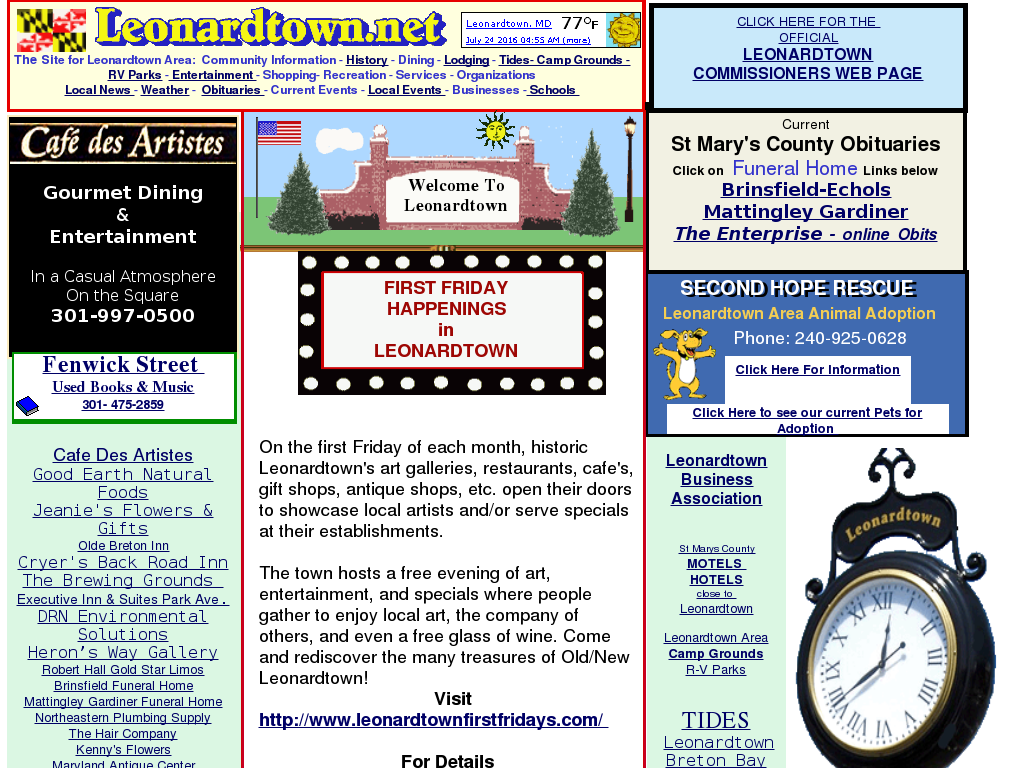 website screenshot