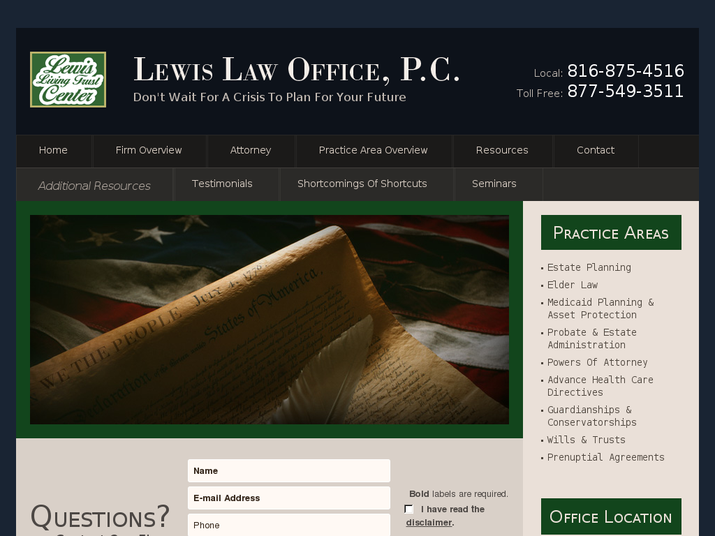 website screenshot