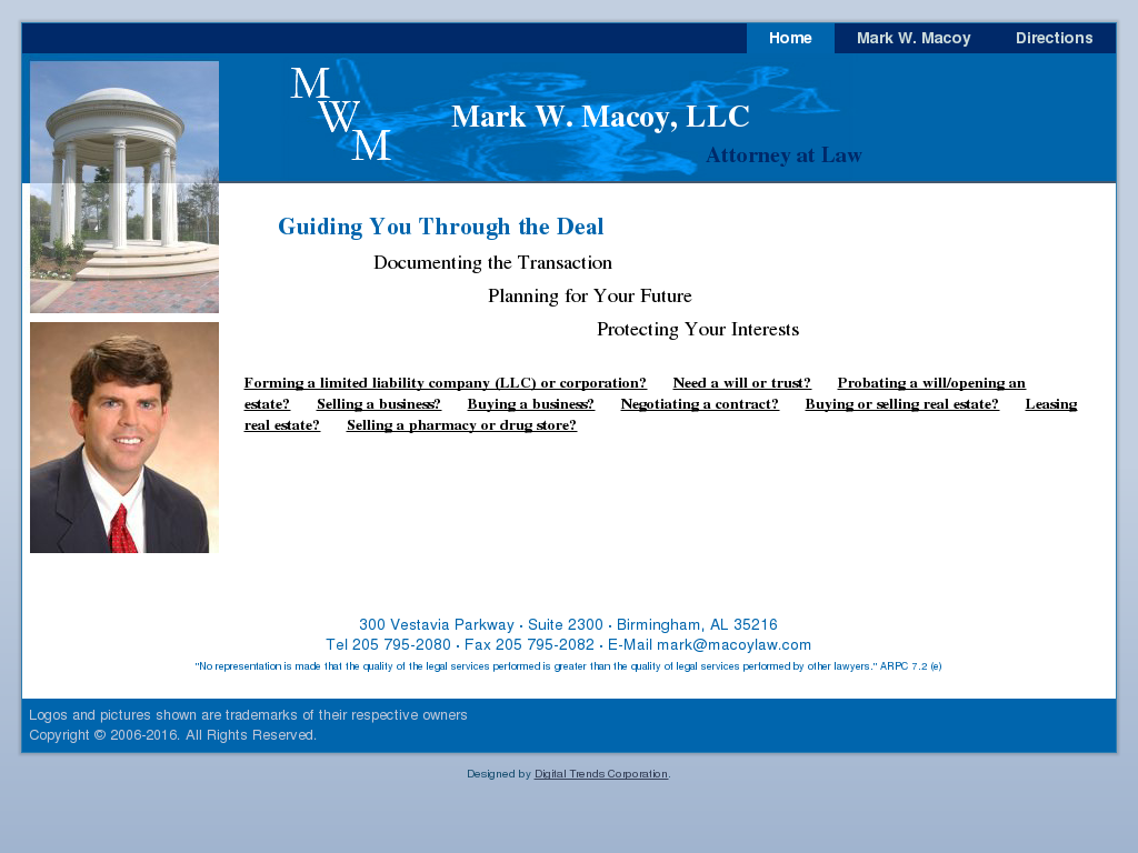 website screenshot