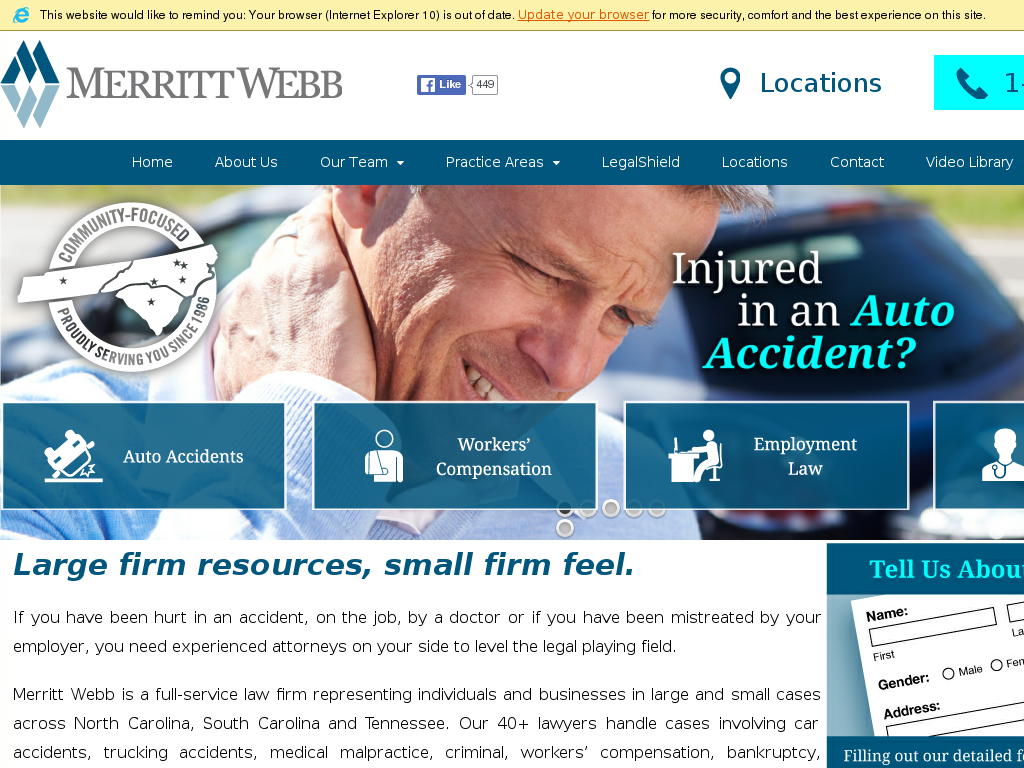 website screenshot