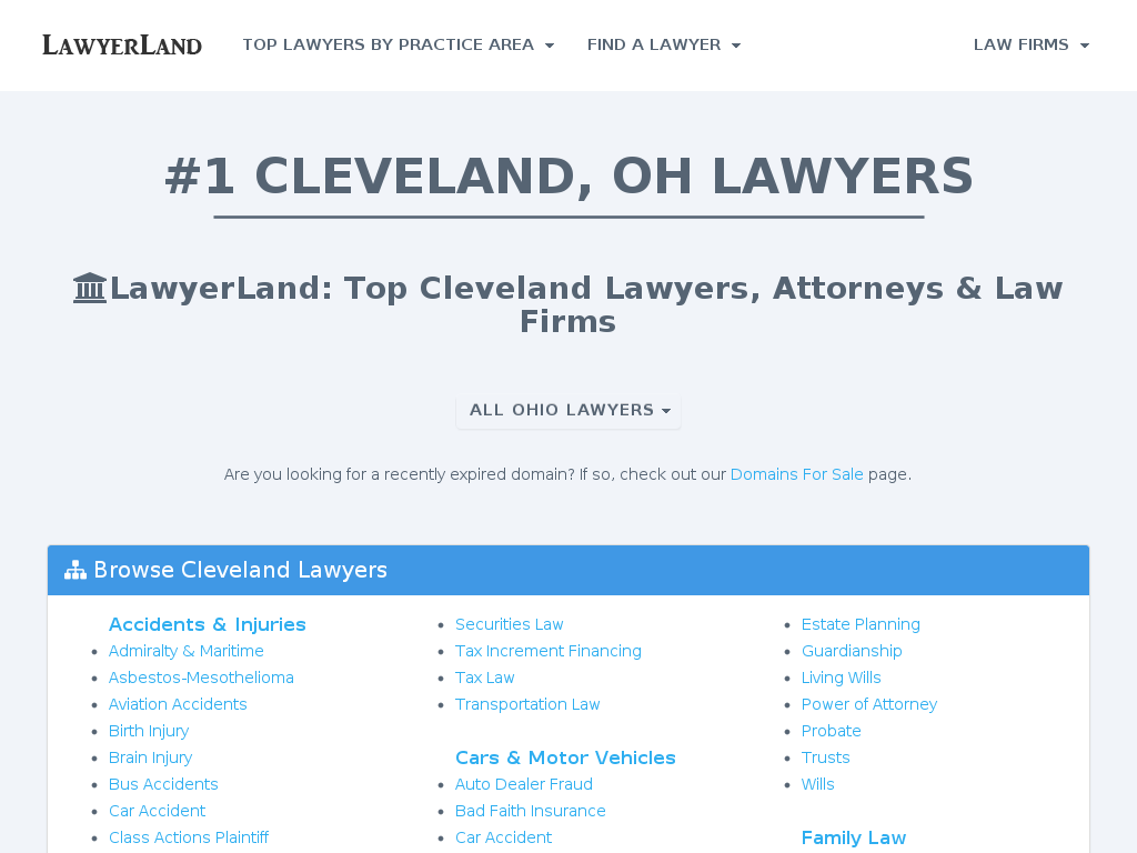website screenshot