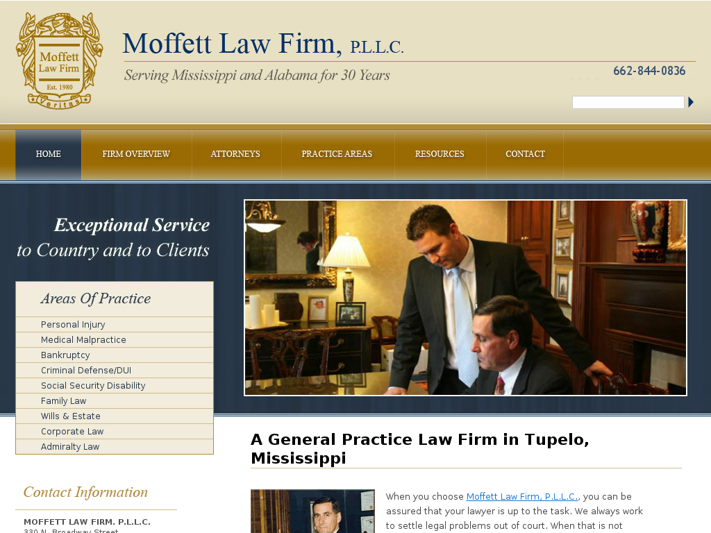 website screenshot
