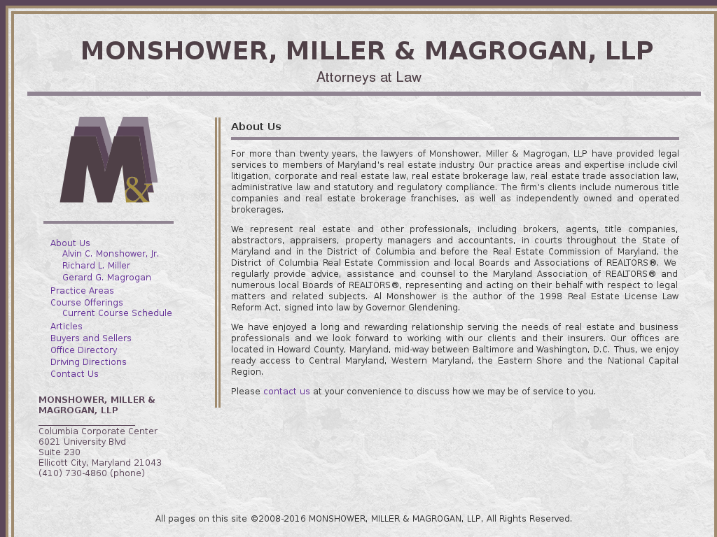 website screenshot