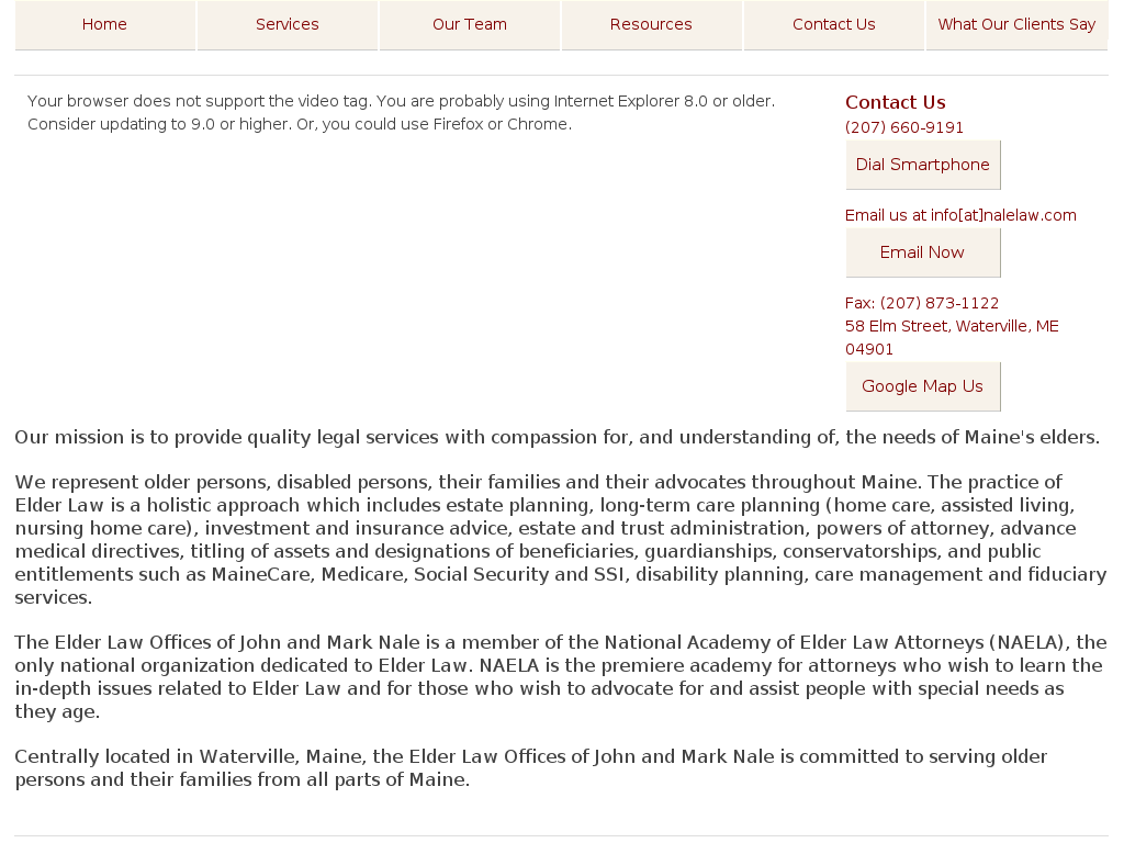 website screenshot