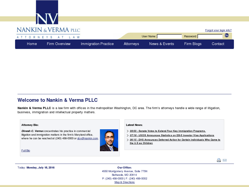 website screenshot