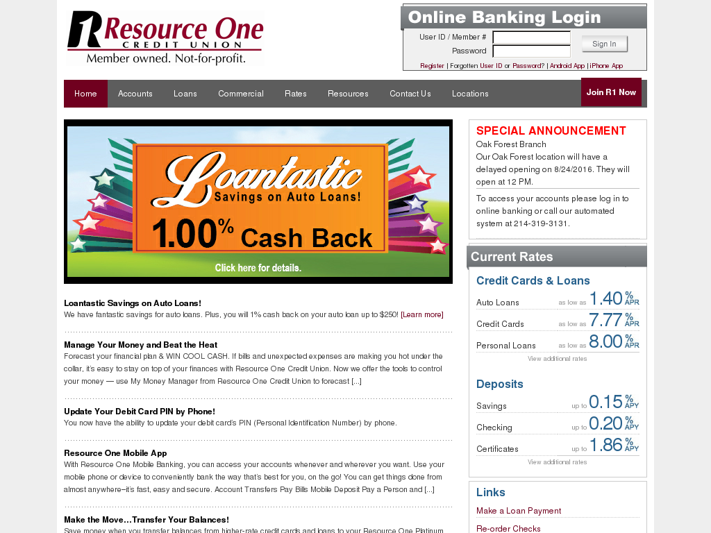 website screenshot