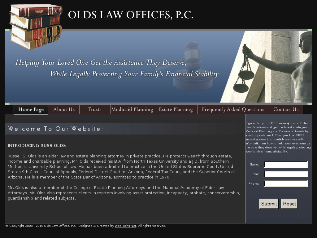 website screenshot