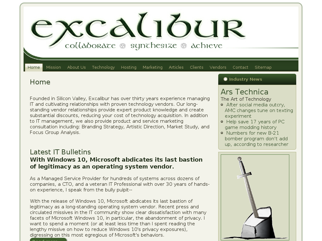website screenshot