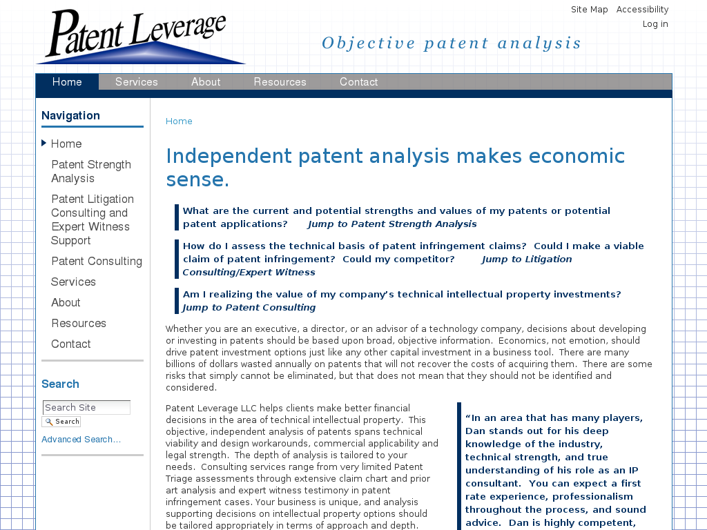 website screenshot