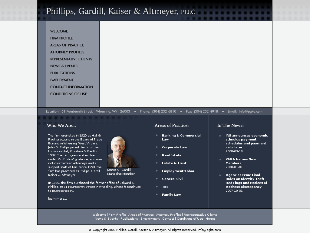 website screenshot