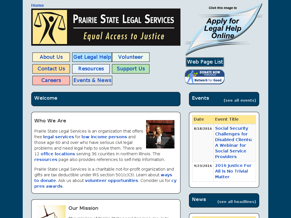 website screenshot