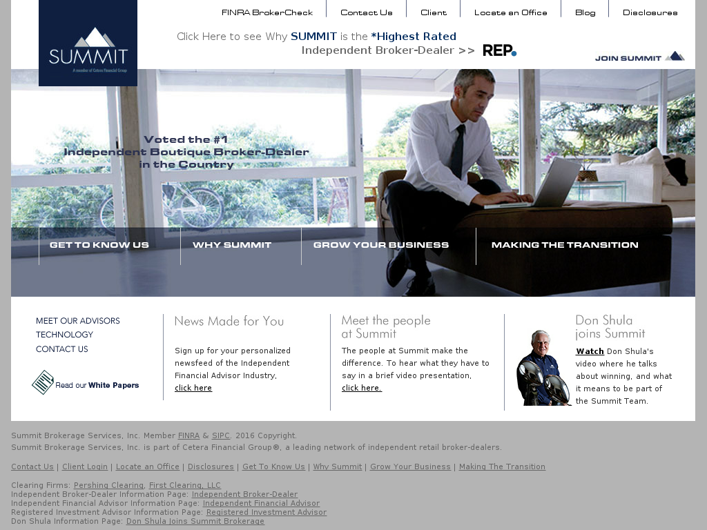 website screenshot