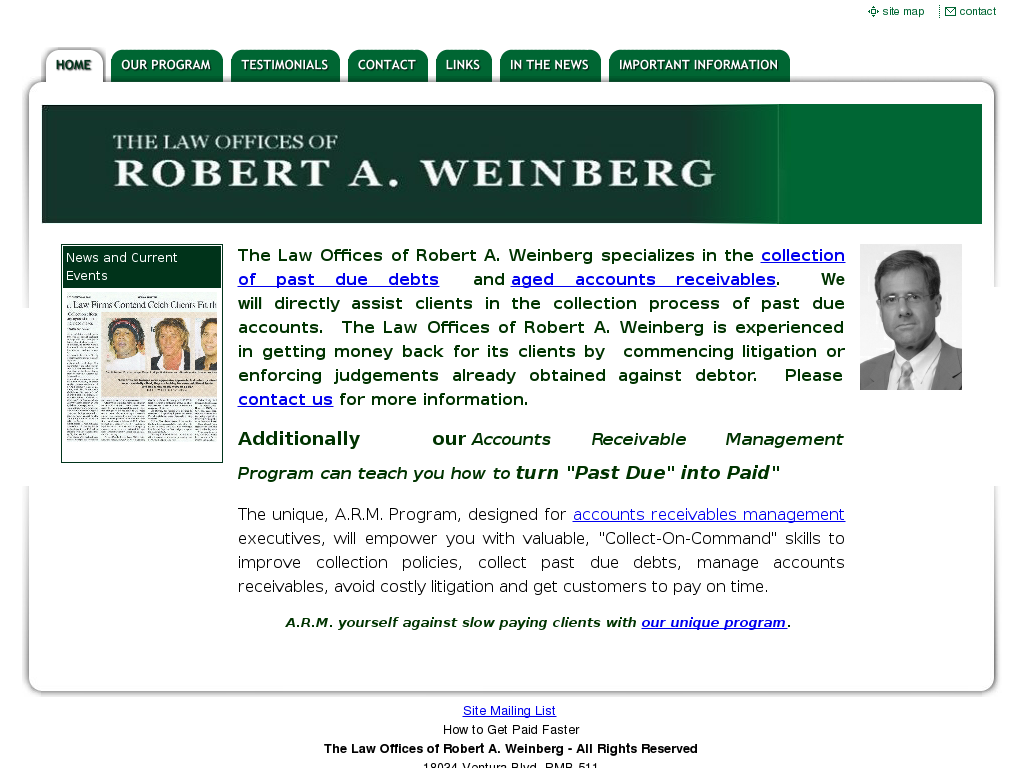 website screenshot