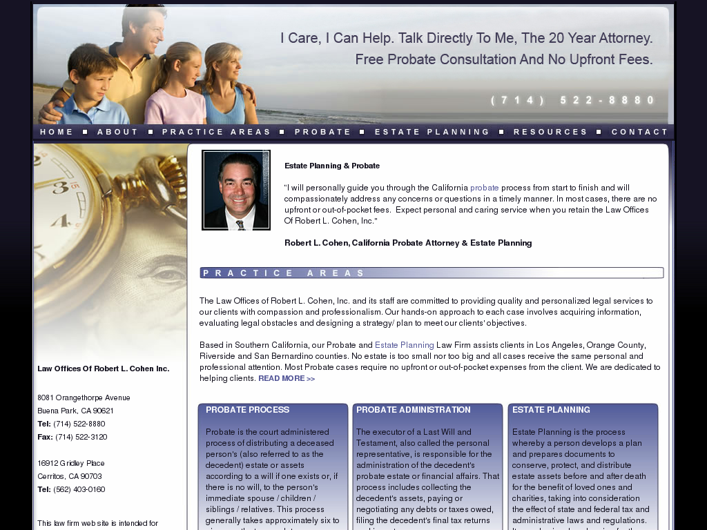 website screenshot