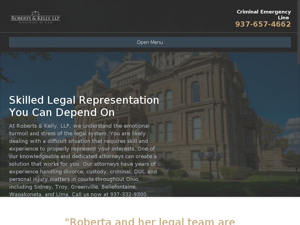 website screenshot