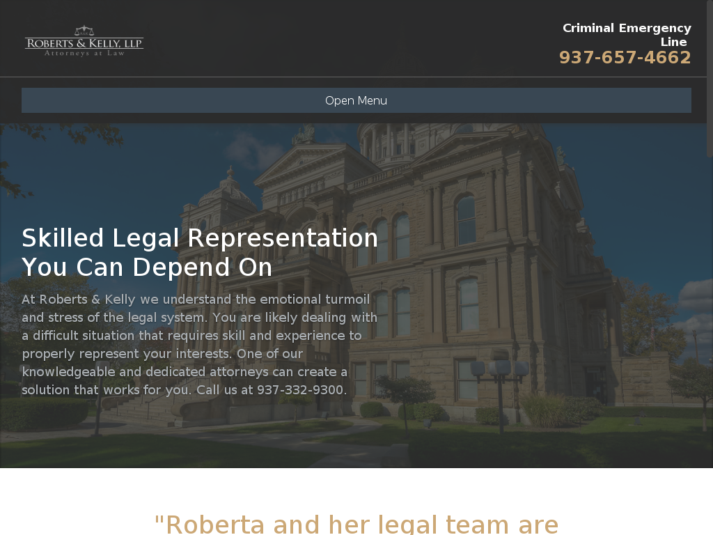 website screenshot