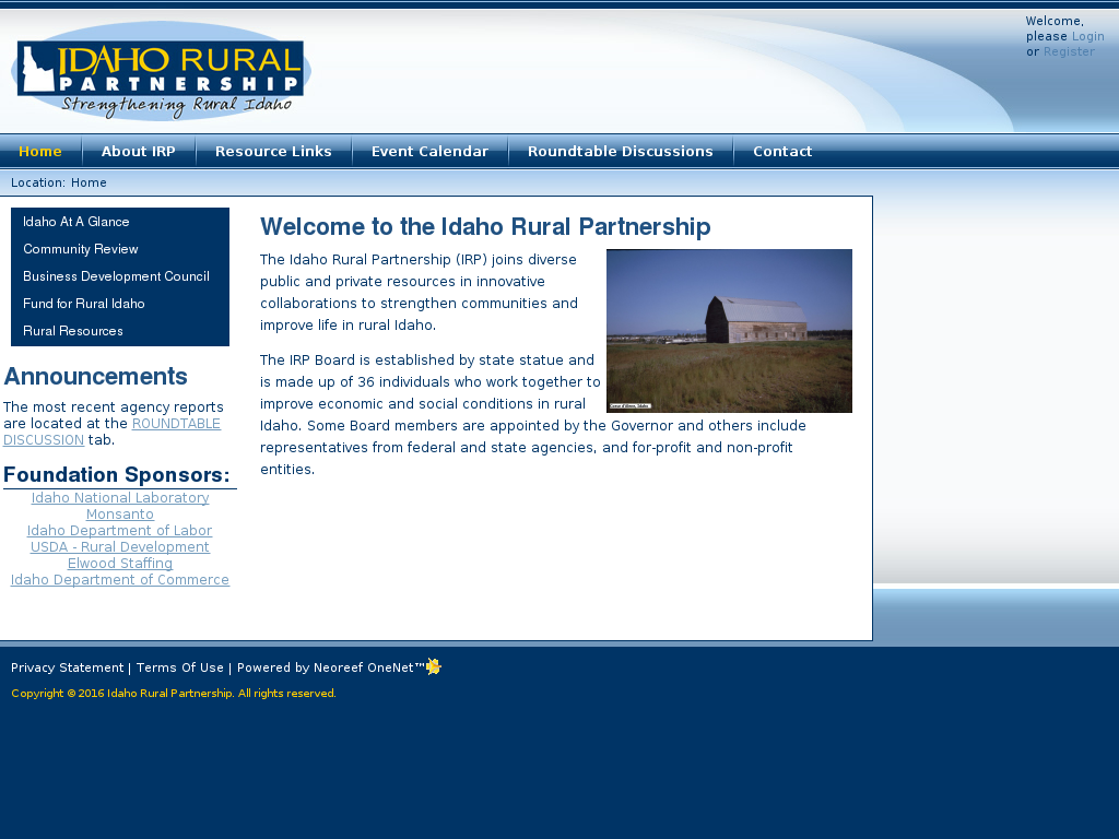 website screenshot