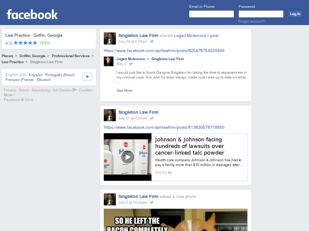 website screenshot
