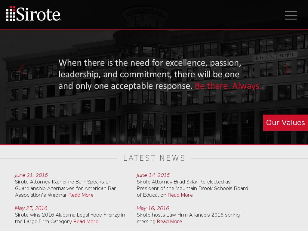 website screenshot