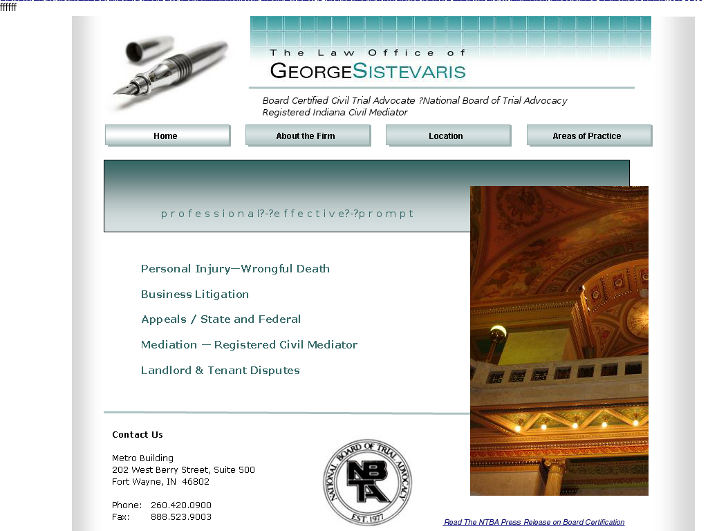 website screenshot