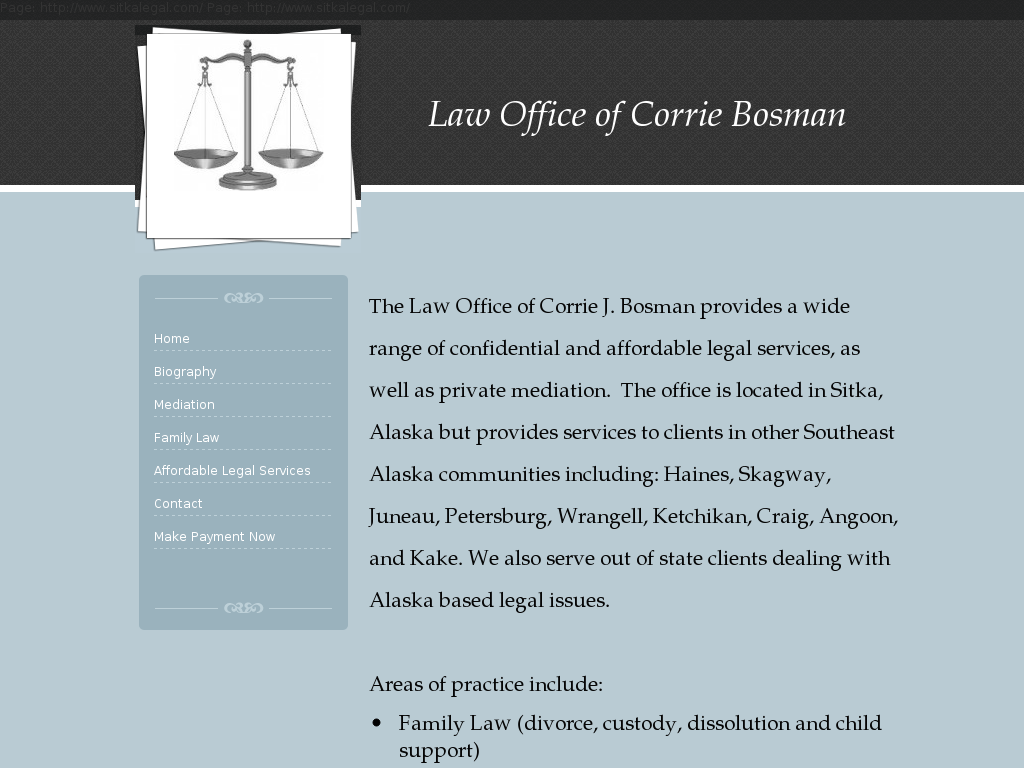 website screenshot